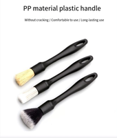 Ensemble de 3 brosses de détaillage automobile multifonctionnelles en plastique avec poils doux pour l'intérieur et le lavage de voiture - Marque Lewell