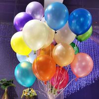 Ballons en latex métalliques écologiques, couleurs nacrées, 5 pouces, 1,1 g, logo personnalisé, style romantique pour la décoration de mariage