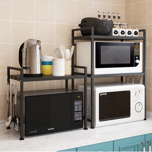 Su e giù per il Design di regolazione telescopica sinistra e destra cucina cremagliera forno a microonde impilabile e retrattile ripiano di stoccaggio - Product Image 6