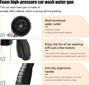 <span class=keywords><strong>Brosse</strong></span> de <span class=keywords><strong>lavage</strong></span> de <span class=keywords><strong>voiture</strong></span> électrique Pistolet à mousse Distributeur de savon Buse Canon à mousse Bouteille Pulvérisateur en plastique Pression 4000psi - Product Image 3