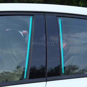 8PCS PC Mirror Car <b>Window</b> Pillar Protection Trim <b>Cover</b> Gloss Black for Nissan Qashqai 2016 2017 2018 2019 2020 2021 - Product Image 2