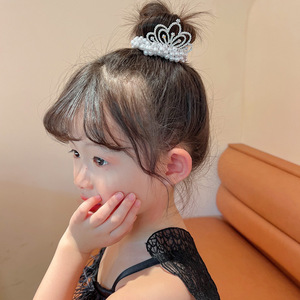 Couronne populaire pour enfants, anneau de cheveux élégant en perles, pour petite fille, n'abîme pas les cheveux, tridimensionnel - Product Image 2