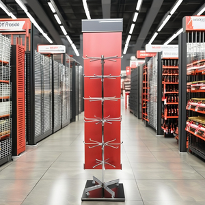 Có thể điều chỉnh cửa hàng bán lẻ <span class=keywords><strong>Rack</strong></span> hiển thị dây sắt kim loại vòng đứng với hat móc cho bán thị trường Mũ bóng chày - Product Image 3