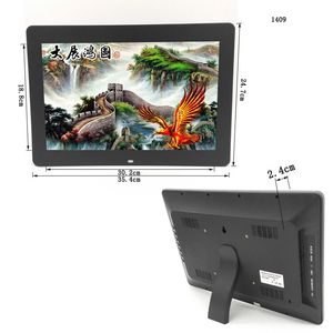 Cadre photo numérique familial en plastique ABS de 14 pouces avec écran HD certifié ROHS pour la maison et le bureau - Product Image 3