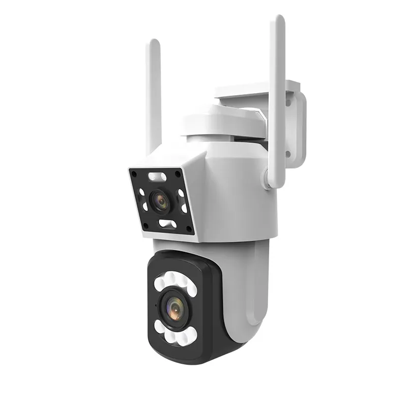 Faceacam nova fábrica atacado ao ar livre WiFi Dual-Lens PTZ câmera de segurança para casa jardim pátio CCTV câmera