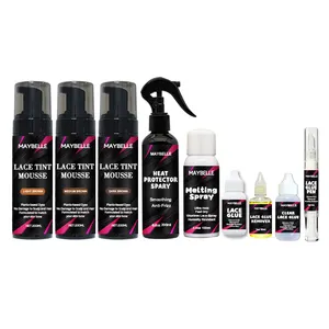 Private Label Waterproof Extreme Hold Invisible Clear Lace Glue Argan Oil Heat Protector Melting Spray For Hair Wig