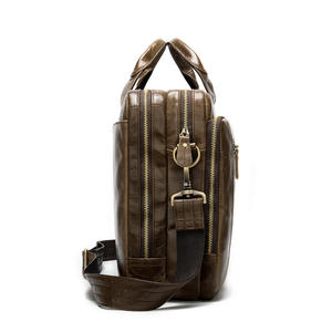 Andong Genuine Cow Leather <b>Men</b> Briefcase Business 14-inch Laptop Messenger <b>Bag</b> Retro Classical Large Shoulder Travel <b>Bags</b> - Product Image 4