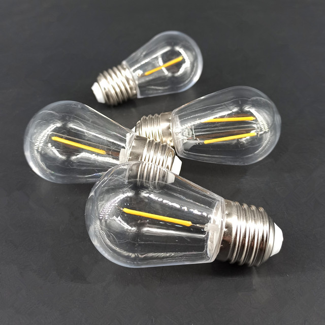 E27 E14 Filament Lamp E27 Decorative Lamp String LED Bulb 110V 3V Solar Edison Bulb Vintage PC Plastic a Filament