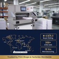 Cortadora de Papel Hidráulica WD-8500D de 500 mm con Precisión de ±0.3 mm |   80 mm de grosor |   Pantalla Táctil de 100 Programas |   Certificado CE