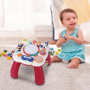 Table d'activités musicale multifonctionnelle Montessori <span class=keywords><strong>pour</strong></span> <span class=keywords><strong>bébé</strong></span>, <span class=keywords><strong>jouet</strong></span> éducatif <span class=keywords><strong>pour</strong></span> la petite enfance avec sons, musique et lumières - Product Image 2