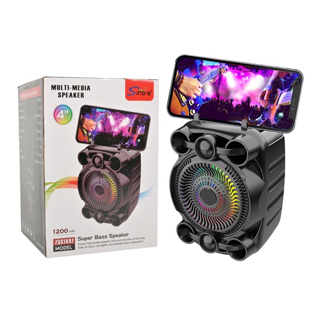 SING-E ZQS1497 Speaker with Super Bass to Listen to Music, Calls, Voice Messages, Videos, Social Notifications, TF Card, AUX