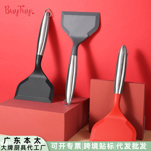 Stainless Steel Handle Tamagoyaki Silicone Spatula Non Stick Cooking Spatula For Home Use - Product Image 4