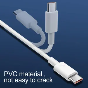 Venta de fábrica 6A USB tipo C Cable de carga súper rápida tipo C Cable de datos de carga de alta velocidad para teléfono móvil Android Cable de carga