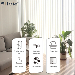 <span class=keywords><strong>Tende</strong></span> Verticali di Lusso in Tessuto Bianco, <span class=keywords><strong>Tende</strong></span> Elettriche Oscuranti per Ufficio, Design Moderno, Installazione Integrata - Product Image 2