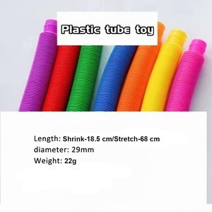 Juego de 8 Tubos Pop Extensibles de Arcoíris, Tamaño Mediano, Flexibles, Juguetes Sensoriales Antiestrés Telescópicos para Niños y Adultos, Venta al Por Mayor - Product Image 3