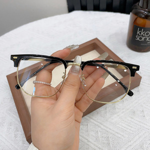 Chống bức xạ màu xanh Kính Máy Tính Nam thủy triều phẳng ống kính khung mắt nữ Mắt lớn khuôn mặt mới ánh sáng màu xanh Kính gọng kính - Product Image 2