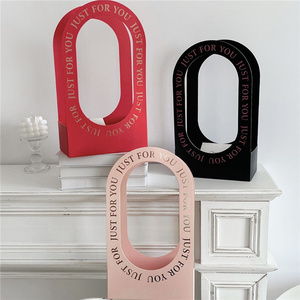 Paquete de bolsa de regalo de San Valentín Cesta de flores Tarjetas de papel Cestas Regalos Embalaje Flor Rosa Maíz Ramos de amapola Caja reciclable - Product Image 5