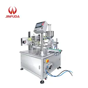 Fully Automatic Rotary Type Yoghurt Jam Sauce Tartar Sauce Cup Paste Liquid Cup Filling Sealing Machine