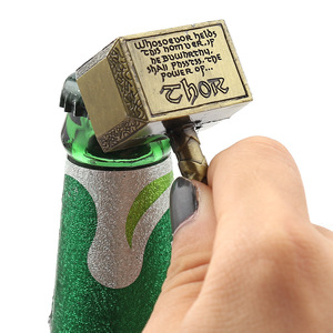 Porte-clés marteau de Thor en alliage métallique, ouvre-bouteille de bière, breloque Viking, pour cosplay, accessoires de voiture, décoration, vente en gros - Product Image 2