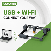 Machine de découpe et gravure laser de bureau 10W 300x300mm 7000mm/min WiFi USB pour bois, cuir, production en série, bricolage