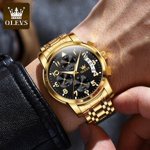 <span class=keywords><strong>Montre</strong></span>-bracelet à quartz pour homme OLEVS 2879, résistante à l'eau, en acier inoxydable, analogique, avec diamants, <span class=keywords><strong>montre</strong></span> de luxe pour homme - Product Image 3
