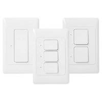 AU Br Tuya Smart Life APP Control remoto Interruptor de luz WiFi funciona con Alexa Google Home Pulsador Smart Home Lamplight switch