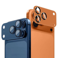 Protection d'objectif arrière en métal premium antichoc, dureté 9H, finition mate, en alliage d'aluminium pour iPhone 17 16 15 14 13 12 Pro Max