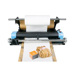 Accept Distributor Electric Automatic Making Buffer Filling Pad Packaging Cushion Wrapping Kraft Honeycomb Paper Machine