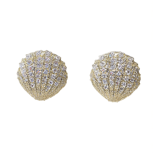 Pendientes de cristal chapados en oro de lujo para mujer, joyería de fiesta, pendientes de diamantes de imitación con microincrustaciones de oro de 18 quilates - Product Image 1