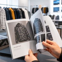 Service d'impression haut de gamme, brochure personnalisée pour lookbook de mode, catalogue de vêtements pour hommes