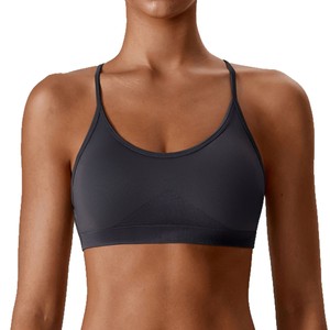 Sujetador deportivo Disko Sport sin costuras para yoga, cuello en U, espalda cruzada, para mujer, de secado rápido, para fitness, correr, entrenamiento, CWX7137 - Product Image 3
