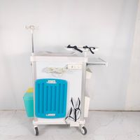 Chariot d'urgence médical ABS pour hôpital / Chariot de secours / Chariot anti-écrasement 750*480*920mm