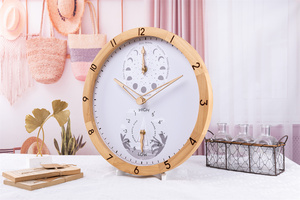 <span class=keywords><strong>Reloj</strong></span> de pared multifuncional, pantalla <span class=keywords><strong>Lunar</strong></span> y de marea, marco de madera, <span class=keywords><strong>reloj</strong></span> de pared moderno para decoración europea del hogar - Product Image 5
