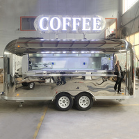 Remorque alimentaire mobile Camper Van Hot Dog Pizza Café Food Truck Ice Cream Food Chariot avec cuisine complète