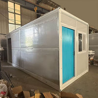 Maison conteneur pliable de 20 pieds, modulaire, en panneaux sandwich, détachable, pour appartement, camping ou bureau, avec des tarifs exceptionnels pour maisonnette préfabriquée de 40 pieds