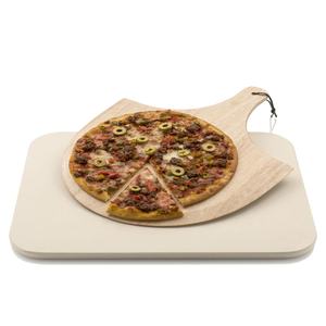 Ensemble de pierre de cuisson et de cuisson de pizza en céramique de <span class=keywords><strong>cordiérite</strong></span> rectangulaire résistant aux hautes températures pour une utilisation au four - Product Image 2
