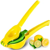 Pemeras Lemon Logam Warna-warni Manual 2 Dalam 1 Alat Tekan Buah Aluminium Aloi Pemeras Lemon Rumah