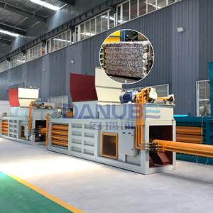 Machine à emballer horizontale pour rebut carton aluminium canettes presse machine à emballer compresse de film poubelle - Product Image 1