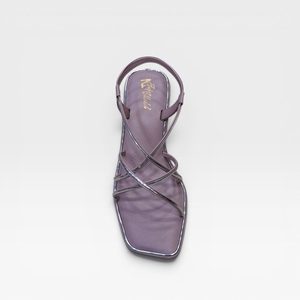 Sandales élégantes à talon carré et brides lavande pour femme, chaussures de mode à bout ouvert, idéales pour les soirées et le quotidien, talons confortables - Product Image 2