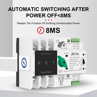 Interrupteur de transfert automatique double alimentation JOTTA monophasé ATS 4P 125A sur rail DIN pour système solaire photovoltaïque