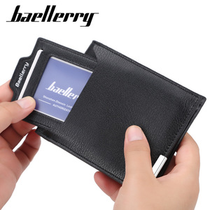 Baellerry Men's Short <b>Wallet</b> 4 Inch PU Leather Multi Card <b>Holder</b> Casual Everyday Use - Product Image 1