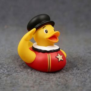 Promo Toy Customized Batch Print PVC Guard Duck Rubber Duck Form Bathtub <b>Bath</b> Toys with Pattern Designs Applied - Product Image 2