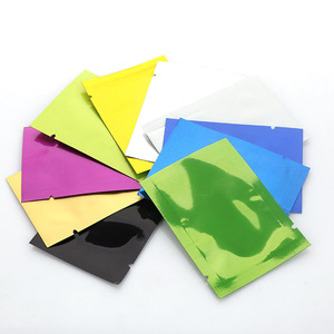 Colored Heat Seal Aluminum foil bag Foil bag Smell Proof Pouch open Top Packaging Bags Coffee Tea Cosmetic Sample