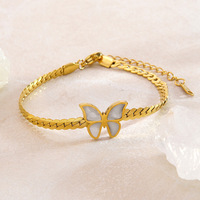 Nouveau bracelet en acier inoxydable en forme de cœur, luxueux et polyvalent, en acier titane, ne se décolore pas, bracelet en forme de cœur