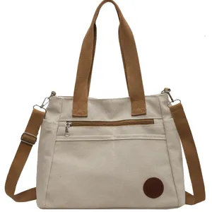 Casual Custom Tas Met Logo Canvas Gepersonaliseerde Draagtas Vrouwen Handtassen Designer Schouder Crossbody Tas Voor Dagelijks Gebruik