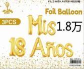 Palloncino Numero 18 in Foil Metallizzato Argento per Decorazioni Festa di Compleanno per Adulti - Product Image 1