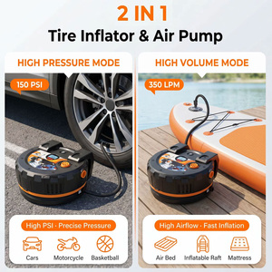 Pompe à air électrique universelle multifonctionnelle, <span class=keywords><strong>gonfleur</strong></span> de pneus numérique portable haute pression pour voiture/moto - Product Image 2