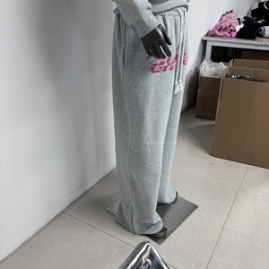 PT1290 özel erkek Baggy düz bacak polar Sweatpants erkekler için yüksek kaliteli yama nakış baskı pantolon özelleştirmek - Product Image 4