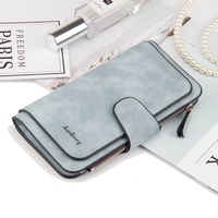 Dompet Kulit Wanita Retro 10 Warna, Dompet Bisnis Lipat Besar, Tempat Kartu Kredit & ID, Dompet Koin