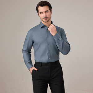 Nuova Camicia Invernale da <span class=keywords><strong>Uomo</strong></span> in Modal Foderata in Pile, Senza Cuciture, Antipiega, Calda in Lana, per Uomini di Mezza Età e Anziani, Spessa e di Alta Qualità - Product Image 4